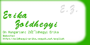 erika zoldhegyi business card